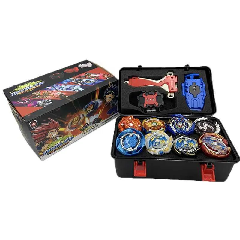 Burst B-130 B-131 B133 B-134 B-139 B-140 Tol Set met Grip Launcher Metalen Gyroscoop Speelgoed Voor Kinderen Jongens geschenken