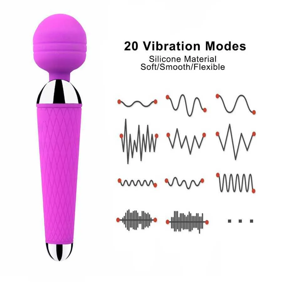 Av Vibrators Magic Clit Wand for Women Clitoris Stimulator Massager Adult Sex Toys For Adults Game 2106231551328