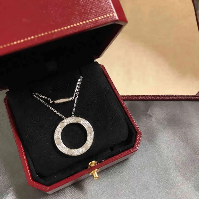 Hänge halsband mode rund sten för man kvinna design personlighet 8 alternativ toppkvalitet med box druzy smycken1506508