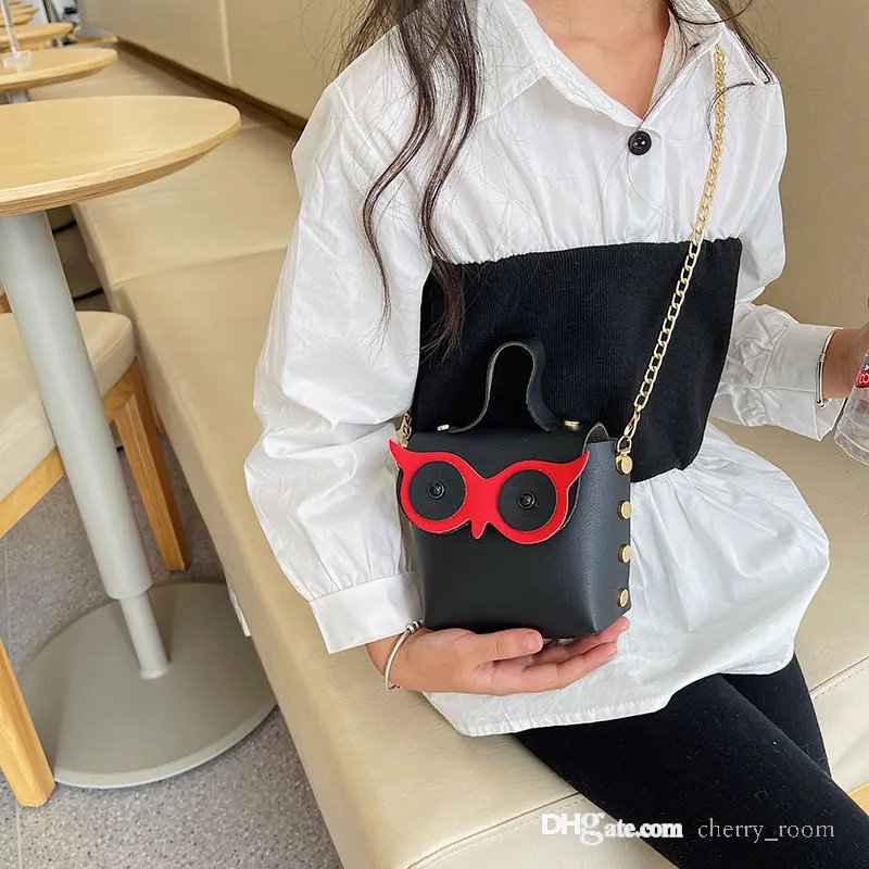 2021 bebek kız karikatür değiştirme çanta çanta çocuk baykuş tasarımcı zinciri bir omuz crossbody çantaları küçük çantalı sevimli çocuklar mini cüzdan f533