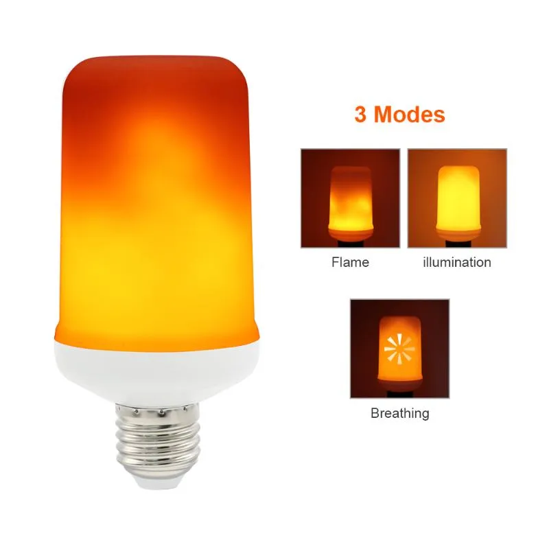 Bollen E27 Flame Effect LED Licht Emulatie Fire Flicker Flameless Lampen voor Holiday Party Christmas Lighting296o