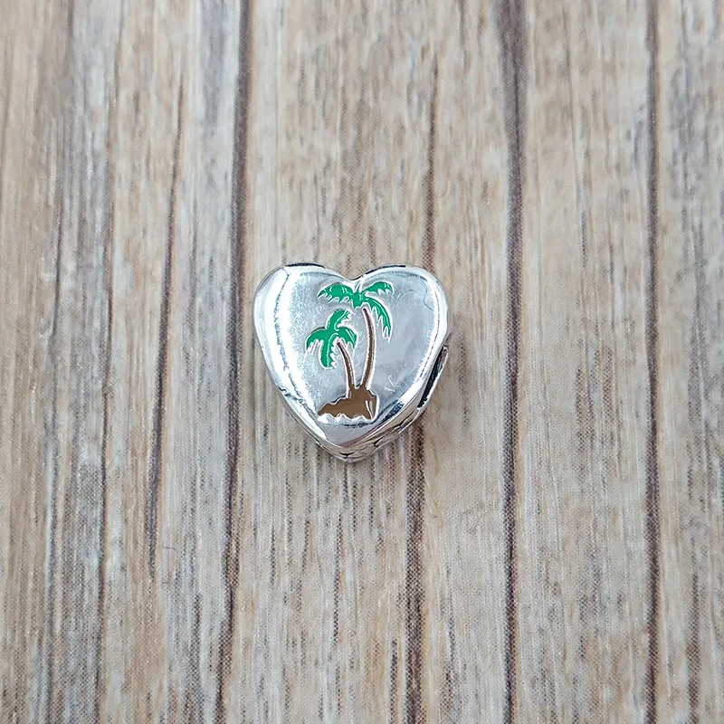 Argent noir vendredi bijoux deal making kit pandora Florida Exclusive Palm Tree Heart DIY charme bracelets mexicains cadeau d'anniversaire pour son collier de perles de chaîne de femmes