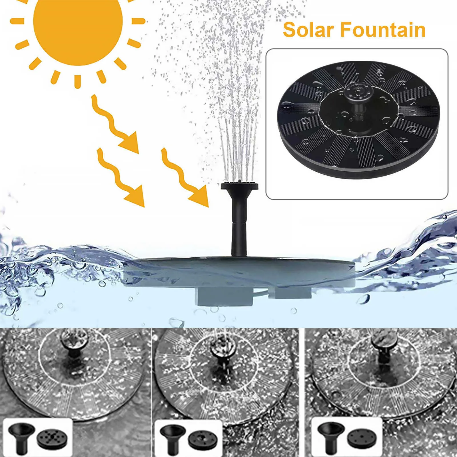 Upgraded Solar Water Fountain Pool Fall Bird Bath Free Standing Pump Garden Decor solaire # 9 210713