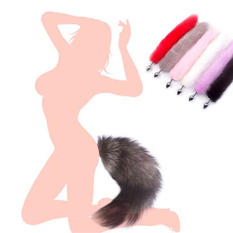 Anal Plug Tail Fox Tail Plug Sex Toys For Women Metal Stainless goods for adults Dildo Sex Shop Toys For Adults18 Butt Plug Tail Y220427