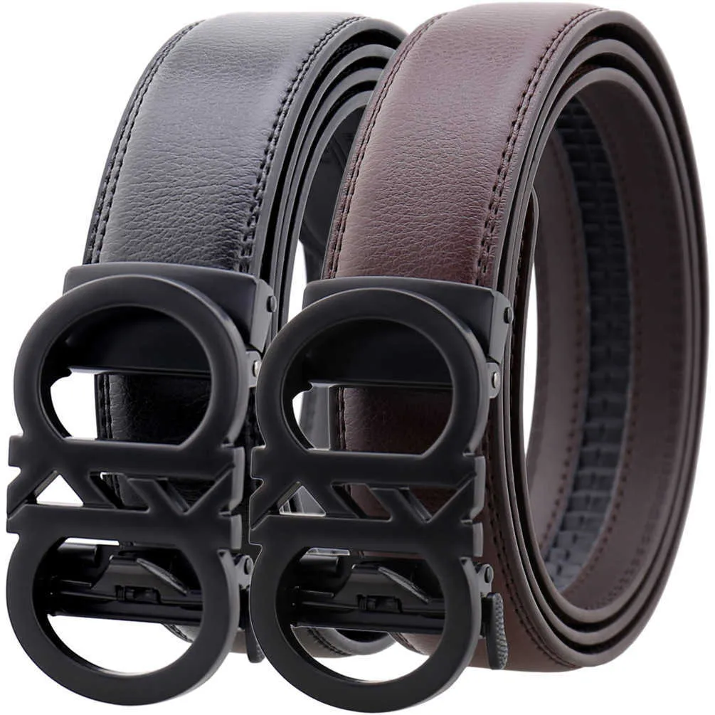 TopSelling Designer High Quality Genuine for Automatic Male Cummerbunds Leather Belt Men Black Belts 130cm Classic luxury