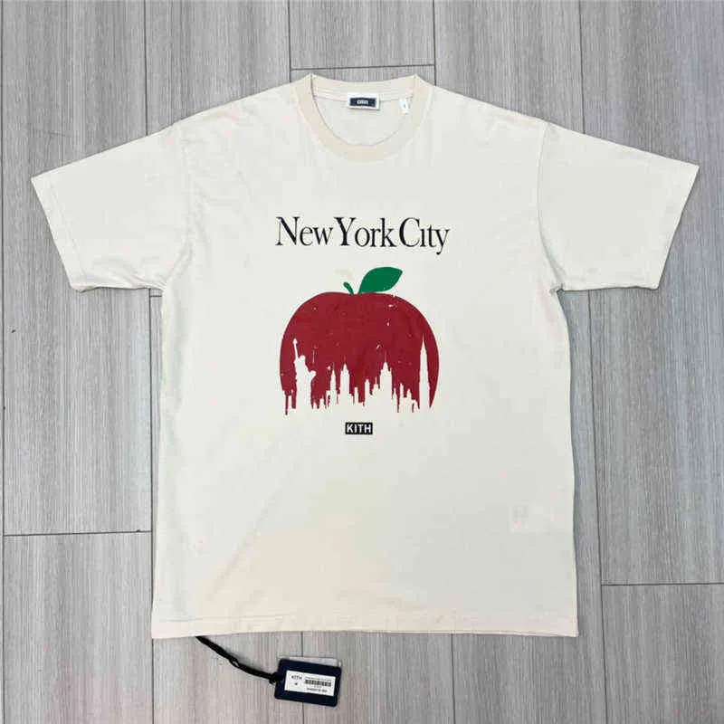2022 NY NOAH TRE-färg Tryckta bokstäver T-shirt Wesselmann Face Tee Combed Cotton 220g Short Sleevet220728