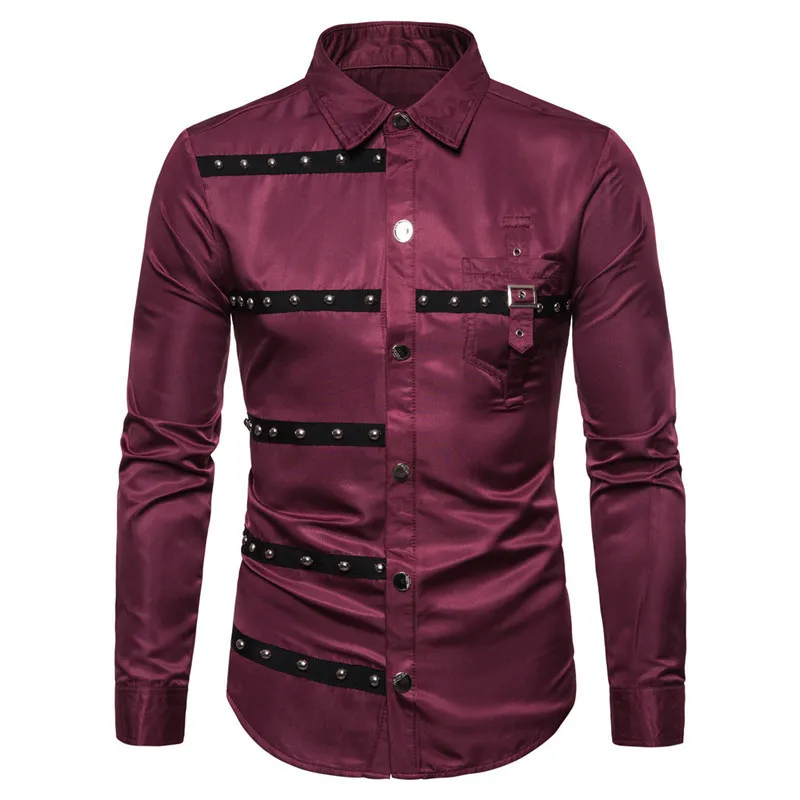 Marka Mężczyźni Koszula Moda Design Męskie Slim Fit Bawełniana Dress Stylowy Długi Rękawem S Koszulka Homme Camisa Masculina 220324