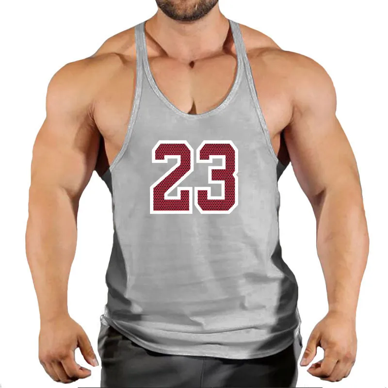 Marka 23 Spor Salonu Top Men Fitness Giyim Erkekleri Vücut Geliştirme Üstleri Erkek Kolsuz Yelek Gömlekleri 220624