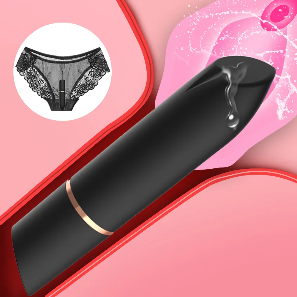 Leistungsstarker stiller Lippenstift-Vibrator, 10-Gang-Klitoris-Stimulation, G-Punkt-Massage, sexy Spielzeug, Frauen-Masturbator, erotische Kugel
