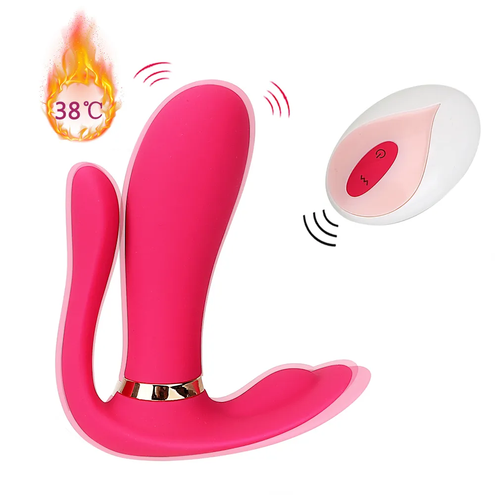 Isıtma yapay penis vibratör dişi mastürbasyon titreşimli külot kablosuz uzaktan kumanda anal seksi oyuncaklar kadınlar için