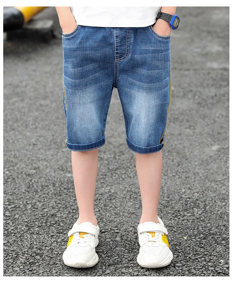 IENENS Enfants Garçons Vêtements Jeans Shorts Pantalon Classique Enfant Denim Pantalon Court Vêtements Enfants Porte 4 5 6 7 8 9 10 11 Ans 220707