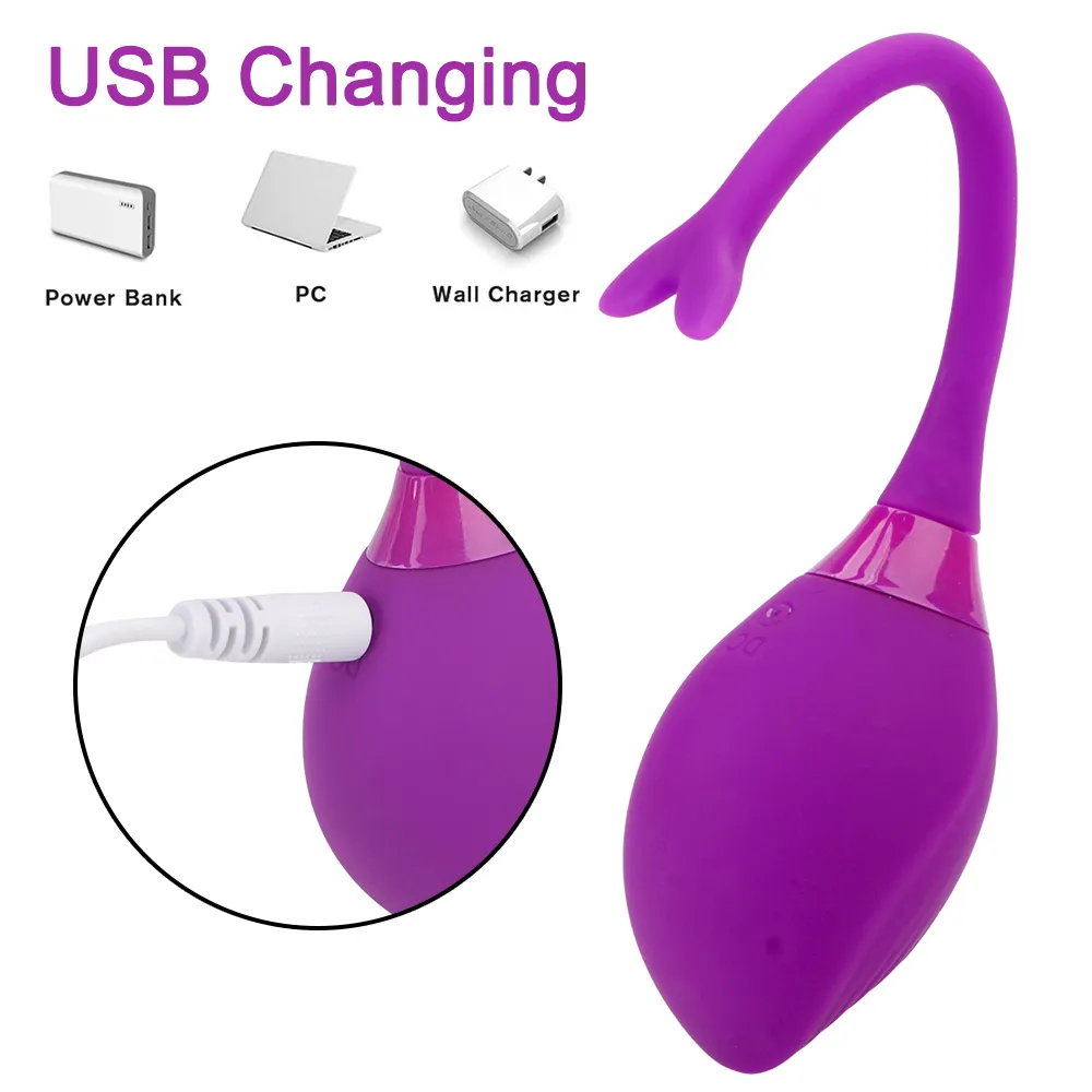 Stimulateur de Clitoris d'oeuf vibrant fort 9 Modes masseur Vaginal contrôle d'application sans fil jouets sexy pour les femmes vibrateur portable