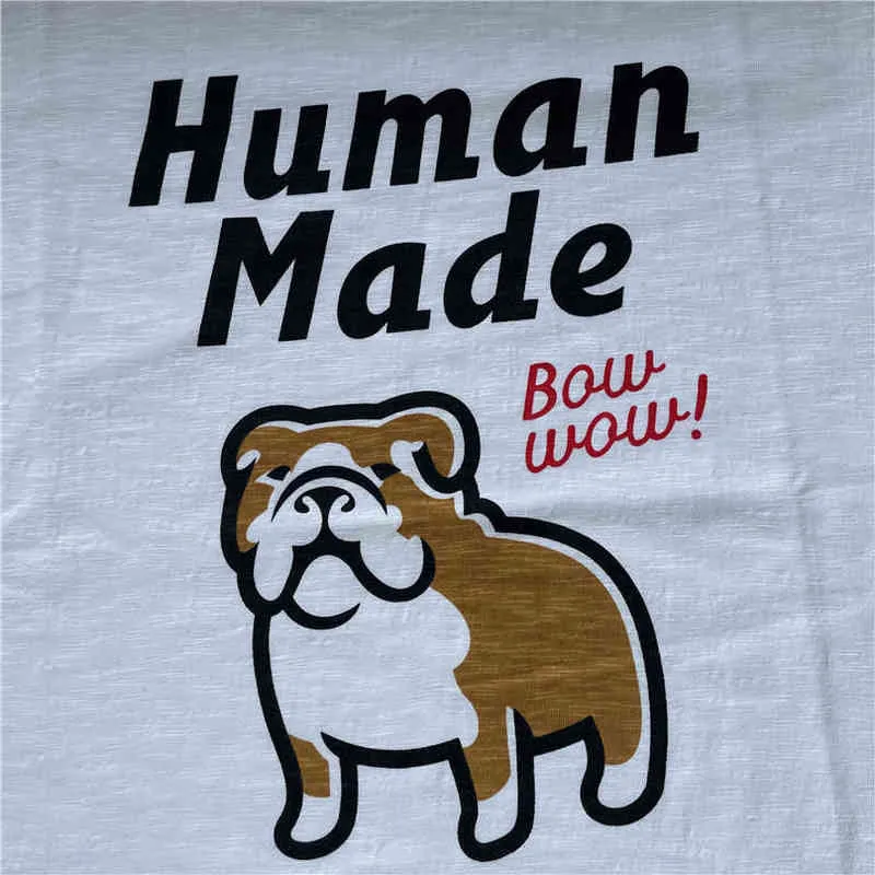 2022SS Human Made Barking Dog T-shirt Män kvinnor Högkvalitativ Roar Graphic Tee något överdimensionerade toppar Kort ärm220721