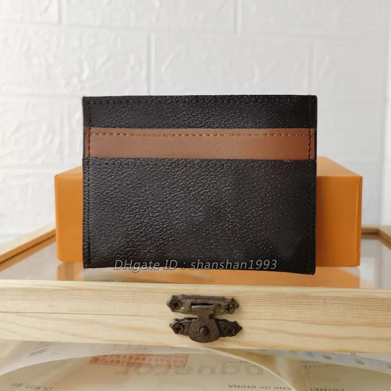 Homens clássicos Mini Mini Peda pequena de carteira de alta qualidade Totista de cartão Slim Bank titular com caixa total de 5 cartões slot310p