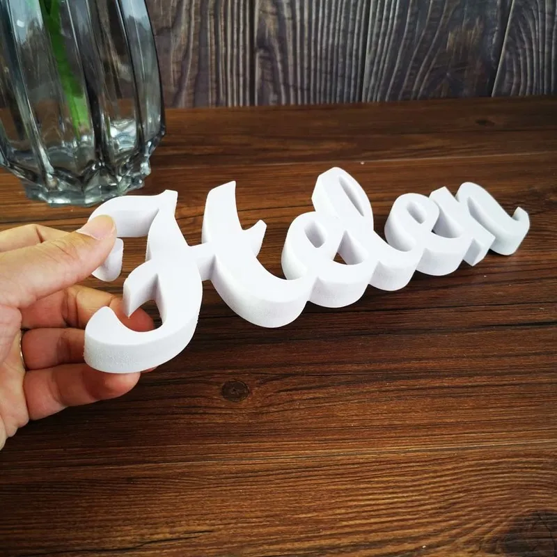 Personalized Factory Production Speed Fast Wooden Letters Wedding Decoration Letters Custom 12cm high name table sign