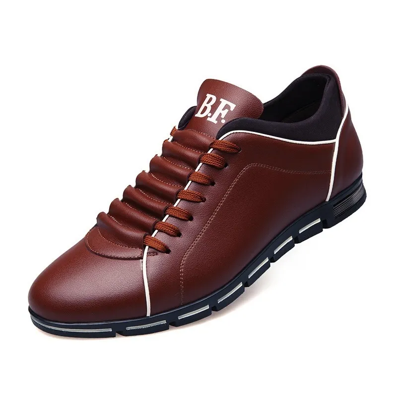 Primavera otoño hombres zapatos zapatillas casuales moda cuero sólido formal negocio deporte plano punta redonda ligero transpirable 220718