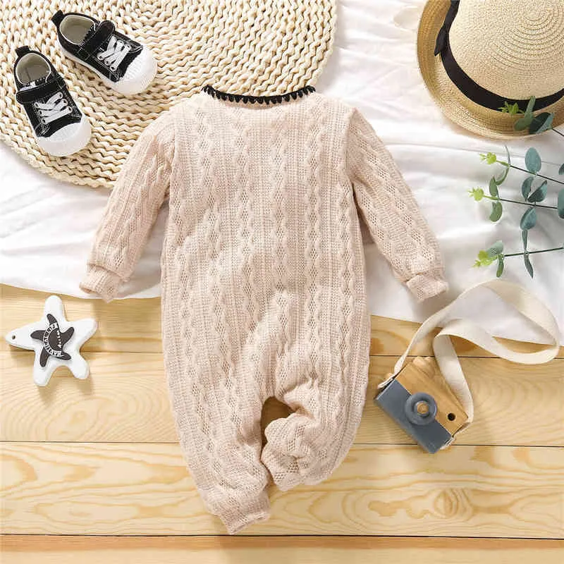 Winter Baby Kleidung Kurze Stil Kleinkind Jungen Overalls Infant Mädchen Strickwaren Einzelne Brust Baby Oberbekleidung strampler Baby kostüm G220510