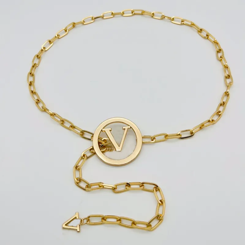 Women Gold Chains Belts Fashion Designers Belt Link Luxury Waist Chain Womens Metal Alloy Dress Accessories Waistband G Girdle 22070101R