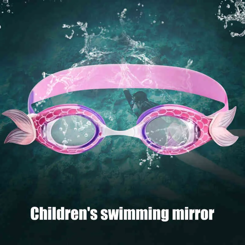 Tecknad simglasögon anti-dimma anti-läckage UV skydd mjuka silikon simma glasögon för barn dykning surfa g220422