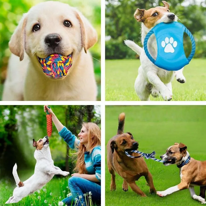 12 pièces grands jouets pour chiens ensembles jouets de corde à mâcher pour chien jouets à mâcher pour chien dents en plein air jouet propre pour gros chiens Juguete para Perros 220801