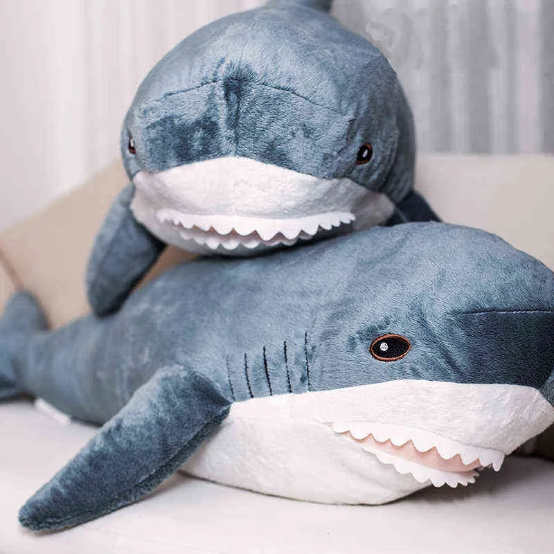 PC CM Tamanho gigante Popular Shark Plush Toy Simulation Dolls cheios de animais macios de animais para crianças J220704