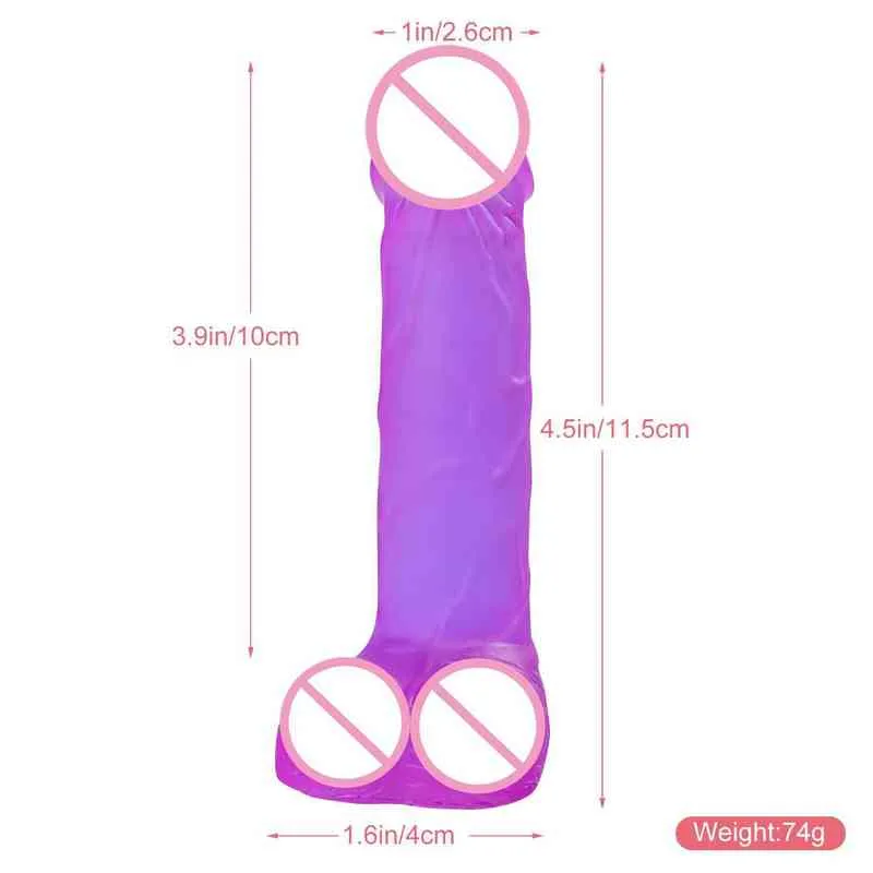 NXY Dildos Mini Penis Crystal Color Mały Wtyczka Anal Potężna Ssanie Kobiet Masturbacja odwrócony Model Para Sex Toy 0316