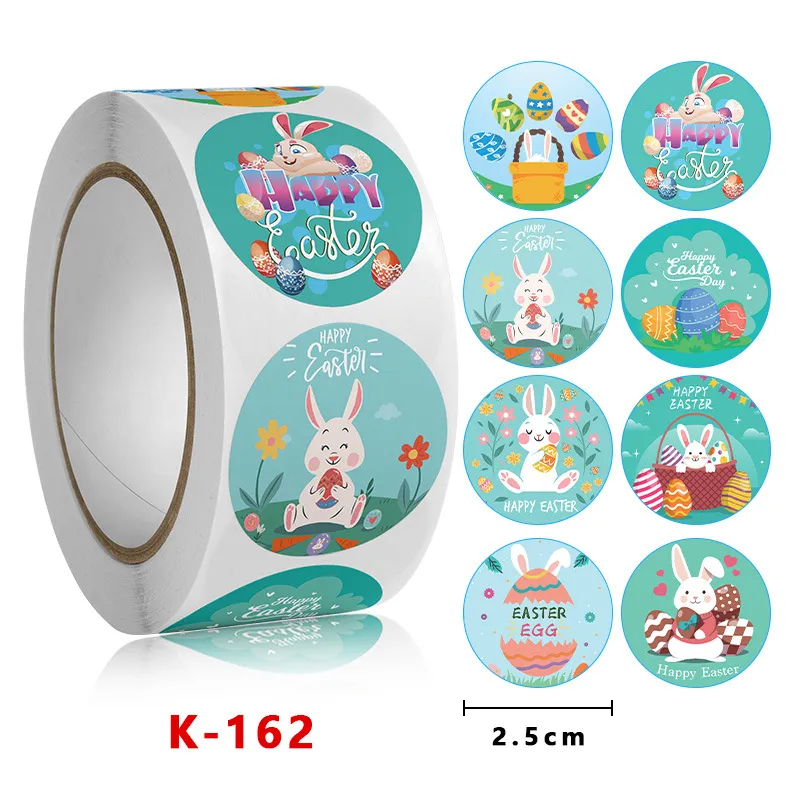 / roll Easter cute sticker diameter 2.5cm