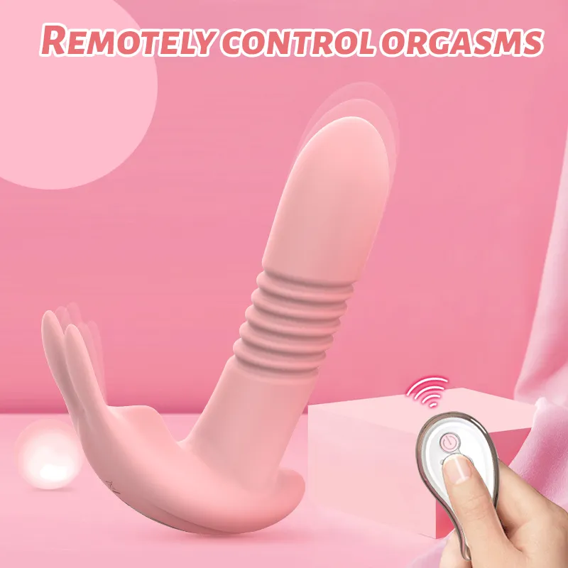 Teleskopisk roterande vibrator bärbar dildo fjärrkontroll Masturbator Kvinna Vagina G Spot Massage Cit Stimulator Sexiga leksaker för kvinnor