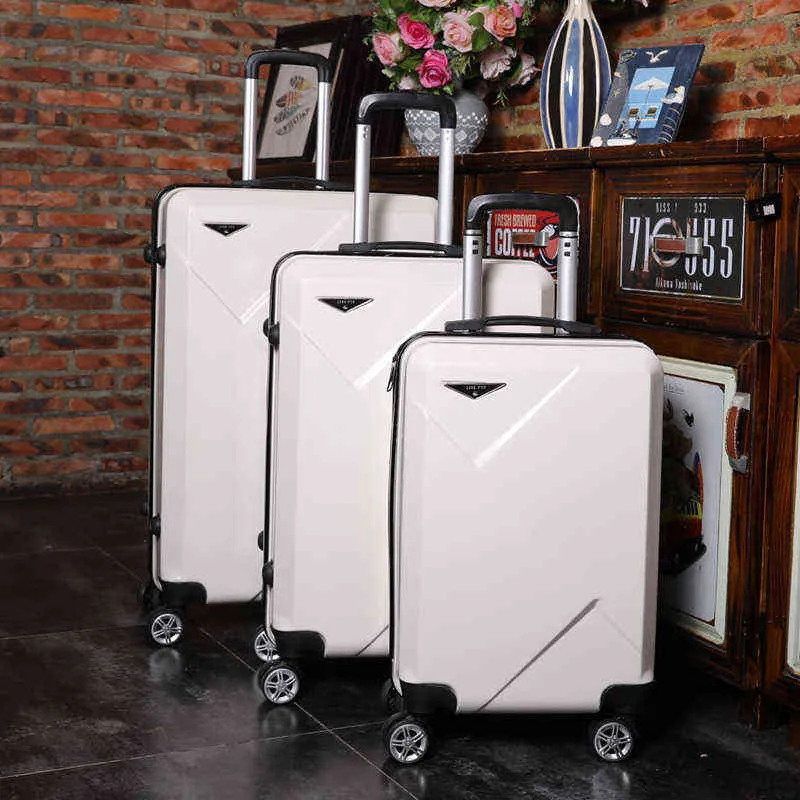 '' Inch Rolling Bagages Valise de voyage sur roulettes '' Carry Op Cabine Trolley Bag Abs PTC Fashion Set J220708 J220708