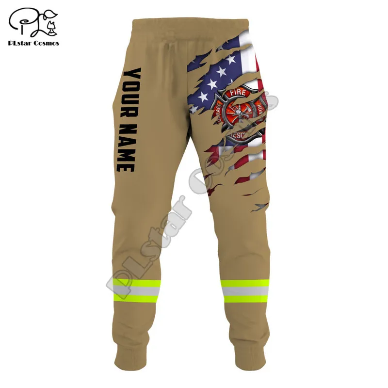 Plstar kosmos brandmän brandmän anpassade namn 3d tryck avslappnade män byxor mode streetwear höst lösa sportbyxor f29 220707