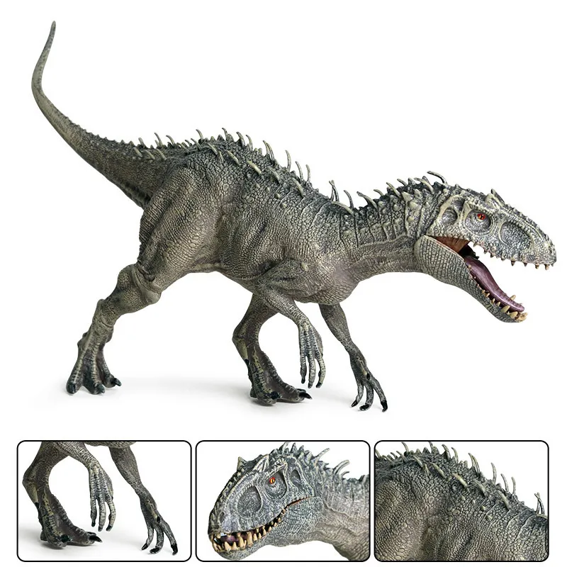 Jurassic Indominus Rex Velociraptor Figurines Savage Tyrannosaurus Dinosaure Monde Animaux Modèle PVC Collection Enfant Jouet 220815