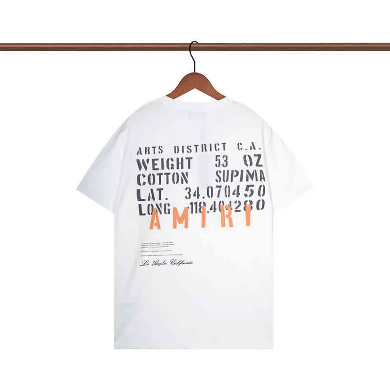 Maglietta da uomo corta da uomo Designer Amirs T manica T-shirt di marca di moda stampa di lettere Ca X2CN