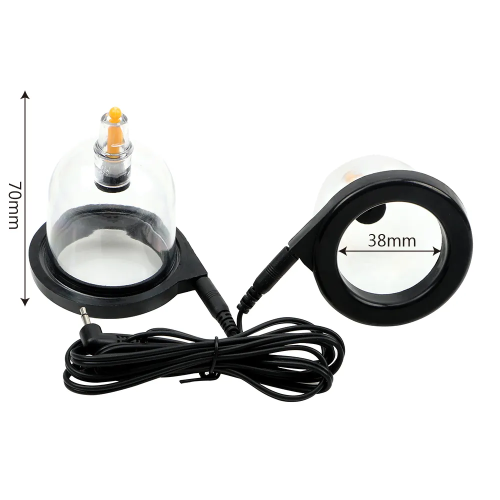 BDSM Electric Shock Nipples Sucker Vacuum Twist Pump Clitoris Stimulator Body Massager Breast Enhancer Sexig leksak för kvinna