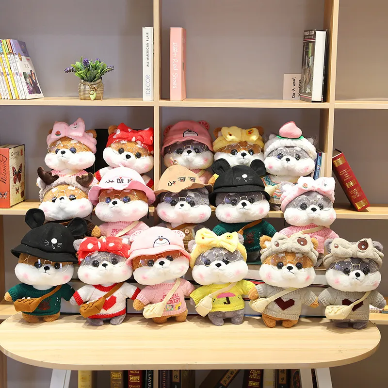 30cm Cartoon Lovely Shiba Inu Dog Cosplay Dress Up Plush Toys Stuffed Cute Animals Dog Soft Pillow For Baby Kids Birthday Gifts 220815