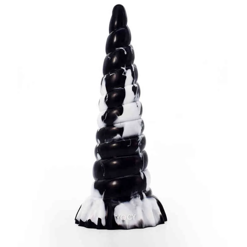 Nxy Dildos Yocy Tower Tipo Pelle di silicone Morbida ventosa Pene uomini e donne adulti Cortile Plug anale Massaggio divertente 0317