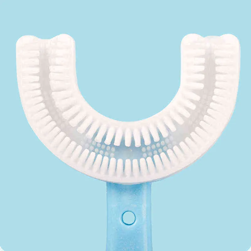 歯ブラシの子供のための歯ブラシ360度u字型シリコン歯ブラシ漫画漫画歯科用口頭ケアの歯ブラシ0511