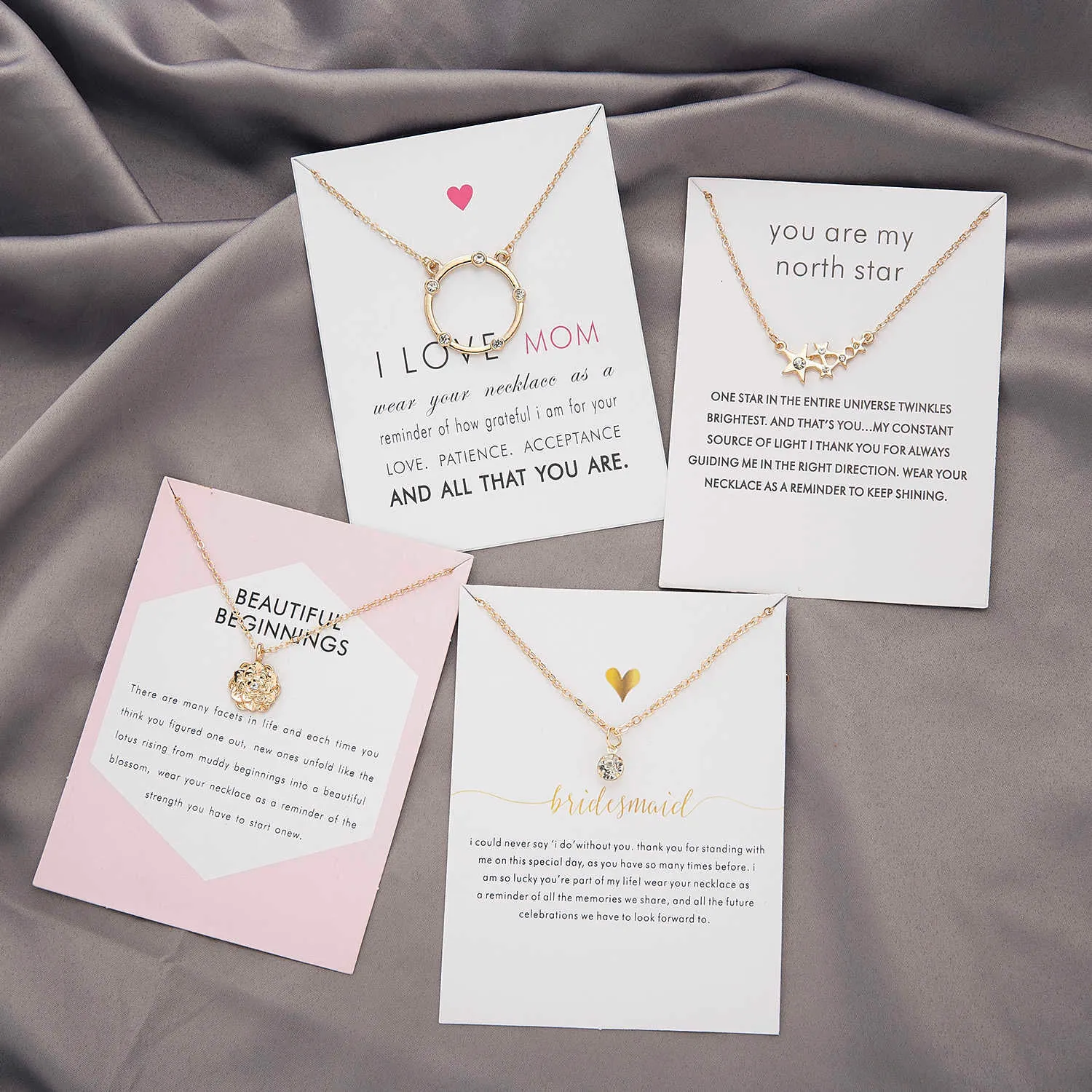 Collar 9 estilos de tarjetas para mujer de moda Luna estrella mariposa flor perla colgante gargantilla cadena de clavícula joyería