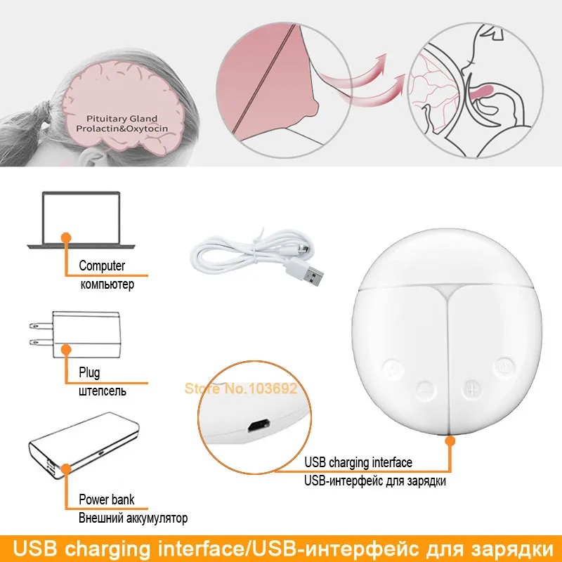 ZIMEITU Double Electric s Potente pezón Succión USB Eléctrico con biberón de leche Almohadilla de calor frío Nippl 220524