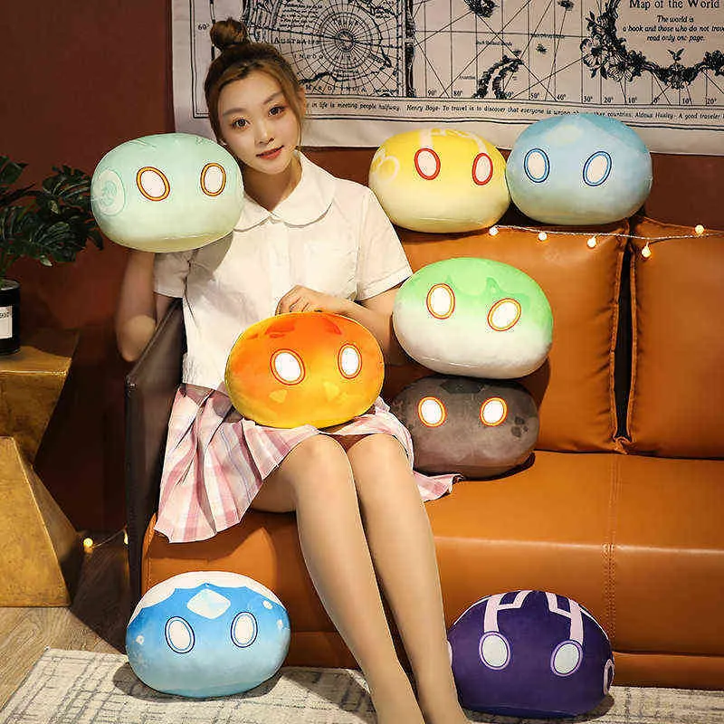 مشروع أنيمي Genshin Impact Slime Plush Plush Lired Hand Wrayer Pop Kawaii Cosplay Cosplay Accedories Decore J220704