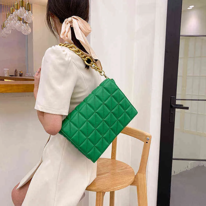 Za pikowana torba markowa luksusowe designerskie worki na ramiona grube łańcuch kwadratowe torebki 2022 TOP TORDBAG CLUGUE BOLSO MUJER G220517