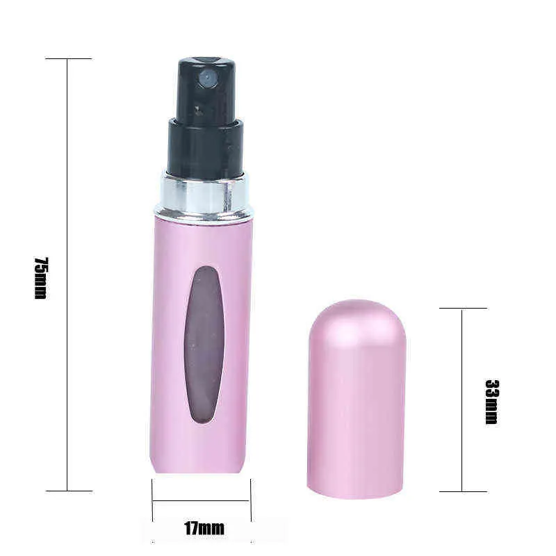 5 ml 8 ml przenośna mini napełniacza butelka z zapachem sprayowym Pusta kosmetyczna butelka atomizera do narzędzia podróżnego Y220428