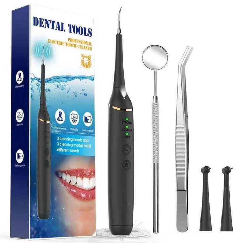 Ultrasonic Tooth Cleaner Dental Plack och Calculus Remover Portable Electric Cleaning Beauting Teething Tandblekning 220627