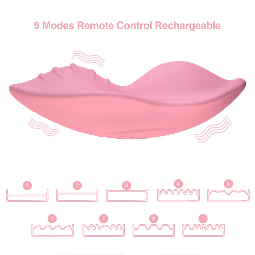 Olo 9 Modos Recarregvel portable Calcinha Vibrador Clitris Estimulador Silicone Controle Remoto Brinquedos Sexyuais para Mulher