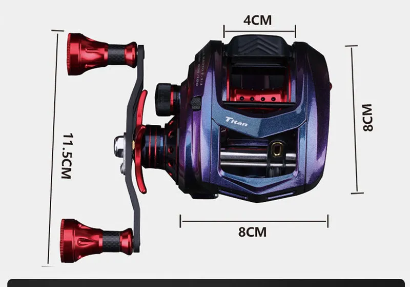 Mulinello da baitcasting pesca d'altura Max Drag 17kg 7.1: 1 Mulinello da jigging a passo lento in metallo Ruota da traina Attrezzatura da pesca in acqua salata 220514