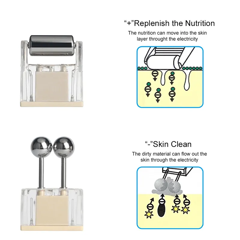 Galvanisk mikroströmshud Firming Whiting Machine IONTOFORESIS Antiaging Massager Care Spa Face Lyft Draw Draw Beauty 2105186735156