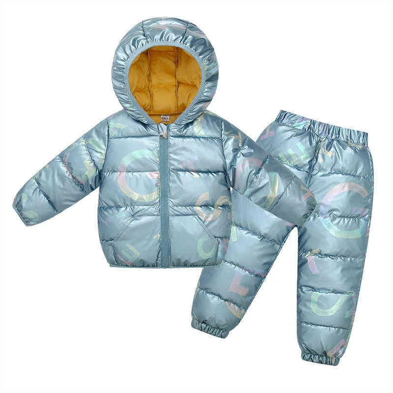 2022 Kinderkleding Herfst en winter Nieuwe Kinderlamp Jacket Meisjes Warm Down Waterproof Jacket J220718