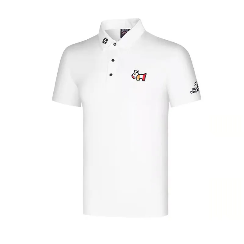 ゴルフ男性シャツメンズポロ Tシャツ快適な通気性トップス服ファッションスポーツウェア 220712