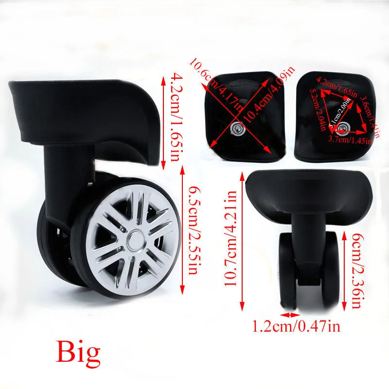 DIY Replacement Luggage Wheels for suitcases Repair Hand Spinner Caster Wheels Parts Trolley Rubber Trunk Wheel Black 220509