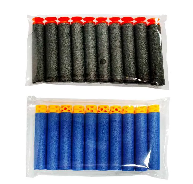 Speelgoed 72 cm voor nerf nstrike elite -serie bijvulling blauw zacht schuim bullet darts pistool speelgoed kogels 10pic3693883