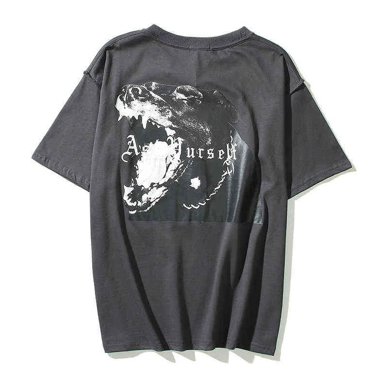 Askyurself 犬 Tシャツ男性女性高品質ヴィンテージグラフィックプリント Tシャツロサンゼルストップスボクシーフィット半袖 T220721